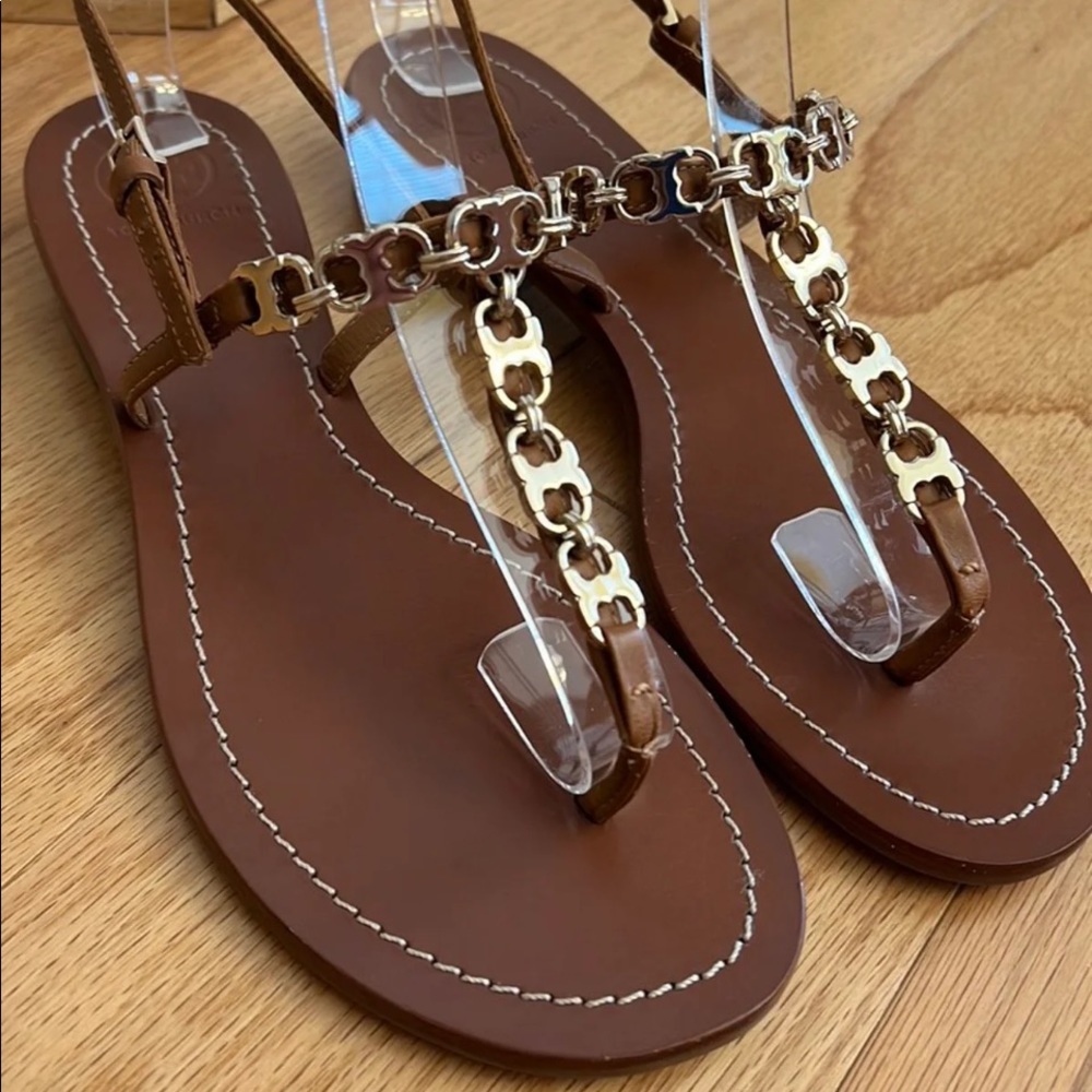 Tory Burch Gemini Link t-strap sandals - Size 7-1/2